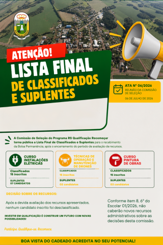 PROGRAMA RS QUALIFICAÇÃO RECOMEÇAR